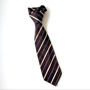 Diagonal Striped Brown Vintage Tie
